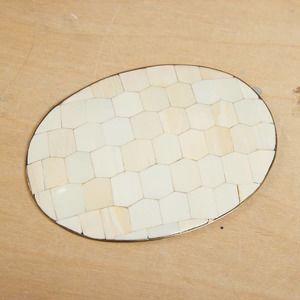 1970s tiled shell gold belt buckle